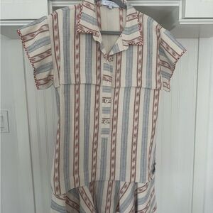 Hunter Bell Addison Striped Mini Dress Size Large